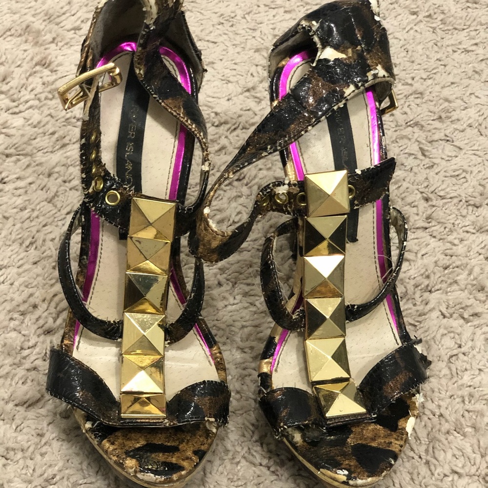 River Island Cheetah Heels Size 6